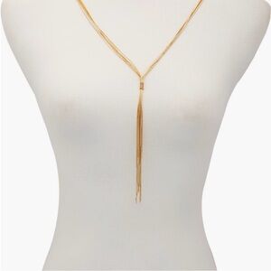 Vince Camuto Gold Toned Lariat Necklace